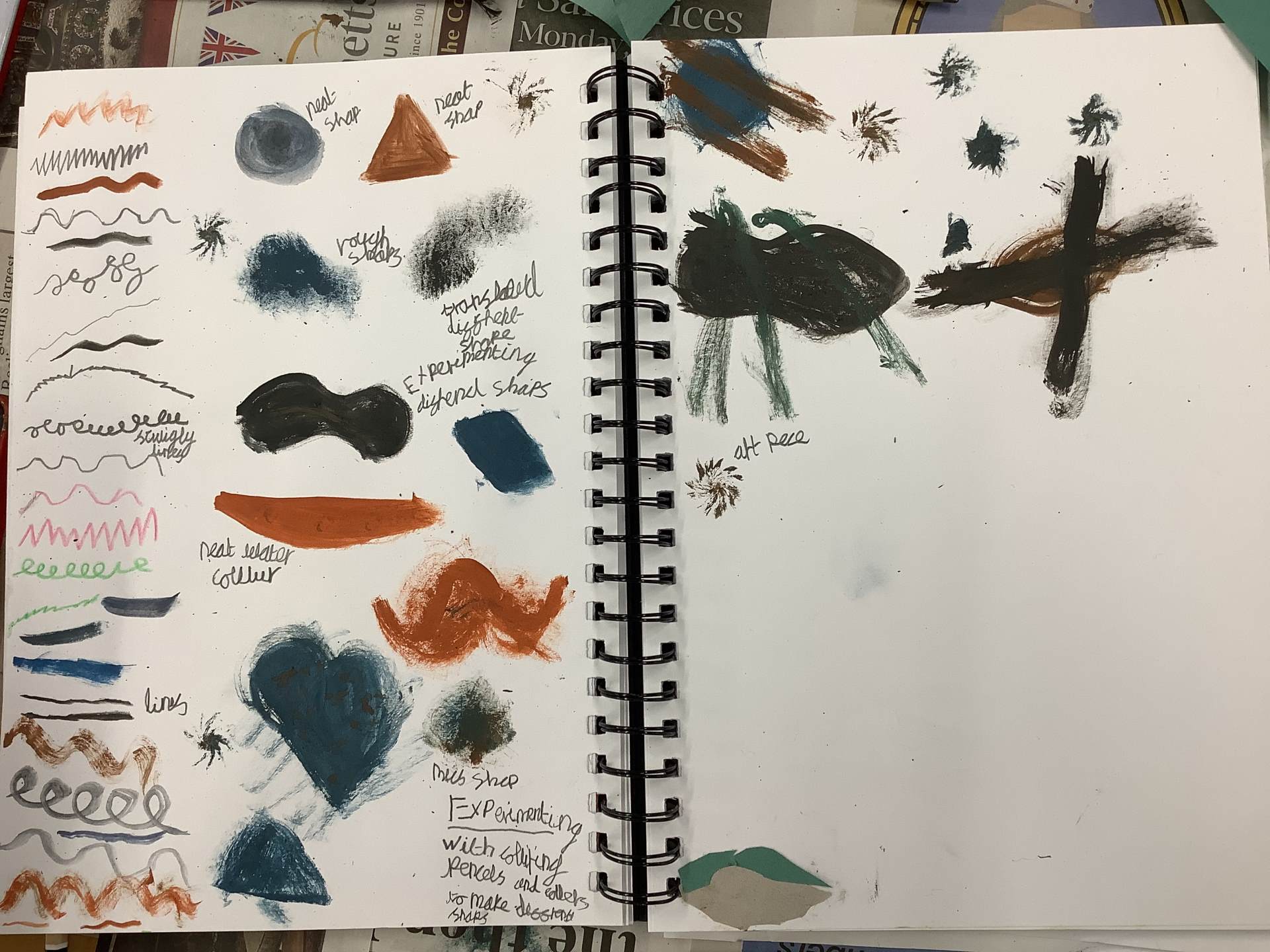 Year 3 Sketch book example